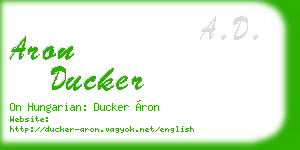 aron ducker business card